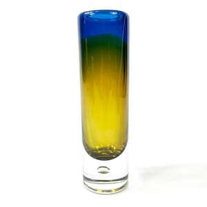 Kosta boda art glass vase  – mid-century art glass vase scandinavian design, signed