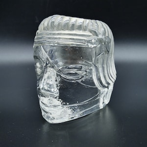 Vintage Kosta Boda Art Glass Greek Head Woman Candle Holder by Bertil Vallien – Mid-Century Tealight