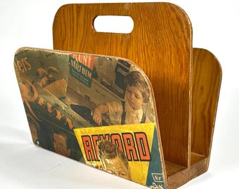 Upcycled 1950s Swedish Newspaper Magazine Rack - Mid-Century Retro Storage