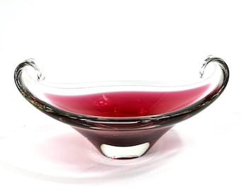 Art Glass Bowl – Scandinavian Freeform, Mid-Century