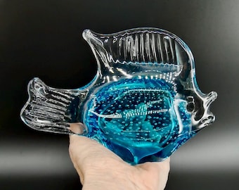Glass Fish Figurine – 1960s Scandinavian Art Glass Sculpture
