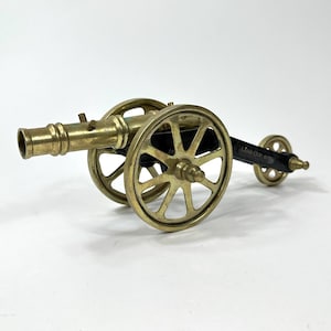 1970s Military Brass Cannon Commemorative Artillery Ornament