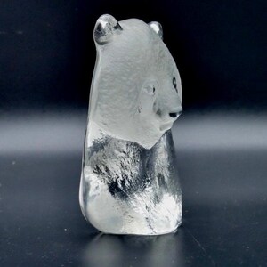 Art glass panda - wwf paperweight sculpture signed mats jonasson image 5