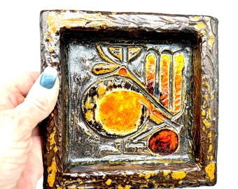 Vintage tilgmans keramik ceramic dish, swedish studio pottery, 1960s–70s