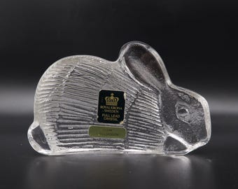 Lisa Larson Glass Rabbit –  Vintage 1970s Scandinavian Bunny