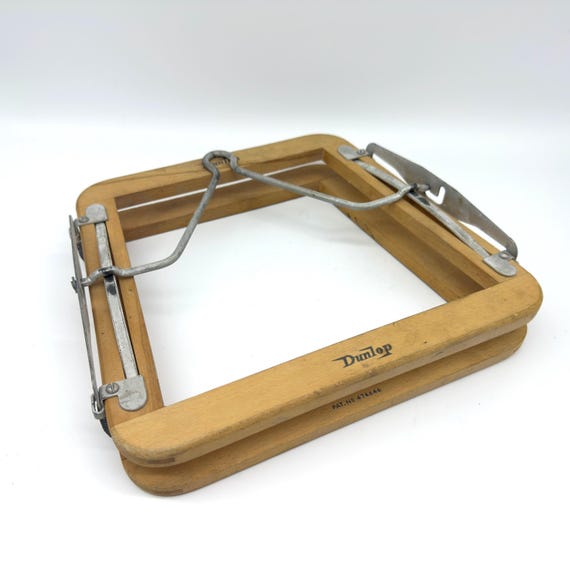 Raquette De Tennis Dunlop Powerwood Bois Vintage + Presse - Adulte
