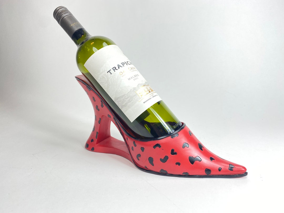 Shoe Wine Caddy Bottle Holder Vintage High Heel Wine Rack Etsy