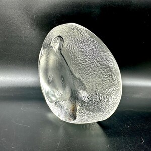 Wwf glass panda sculpture – mats jonasson for sweden, signed & labelled image 3