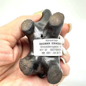Charming scandinavian pottery bear sculpture by dagmar eriksson – handcrafted in sweden image 7