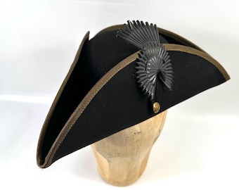 Vintage British Military Bicorne Hat – Chelsea Hospital 1963,  Made in England