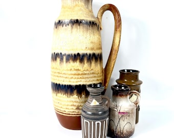 Mid-Century Scheurich Pottery Vase – 1960s German Floor Jug, 47 cm