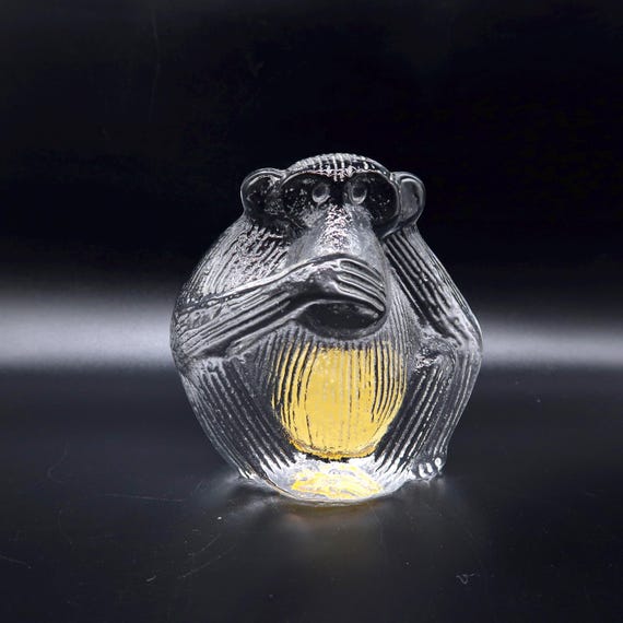 Lisa Larson Glass Monkey – Vintage Speak No Evil Monkey, 1970s - Etsy