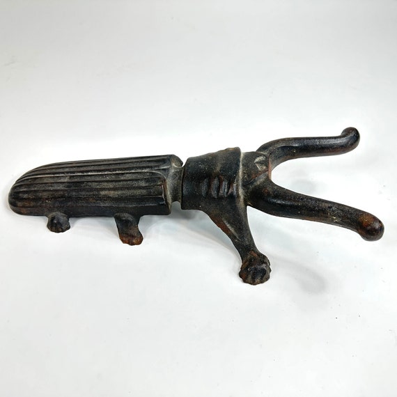 Antique Cast Iron Beetle Boot Jack, Boot Pull, We… - image 9