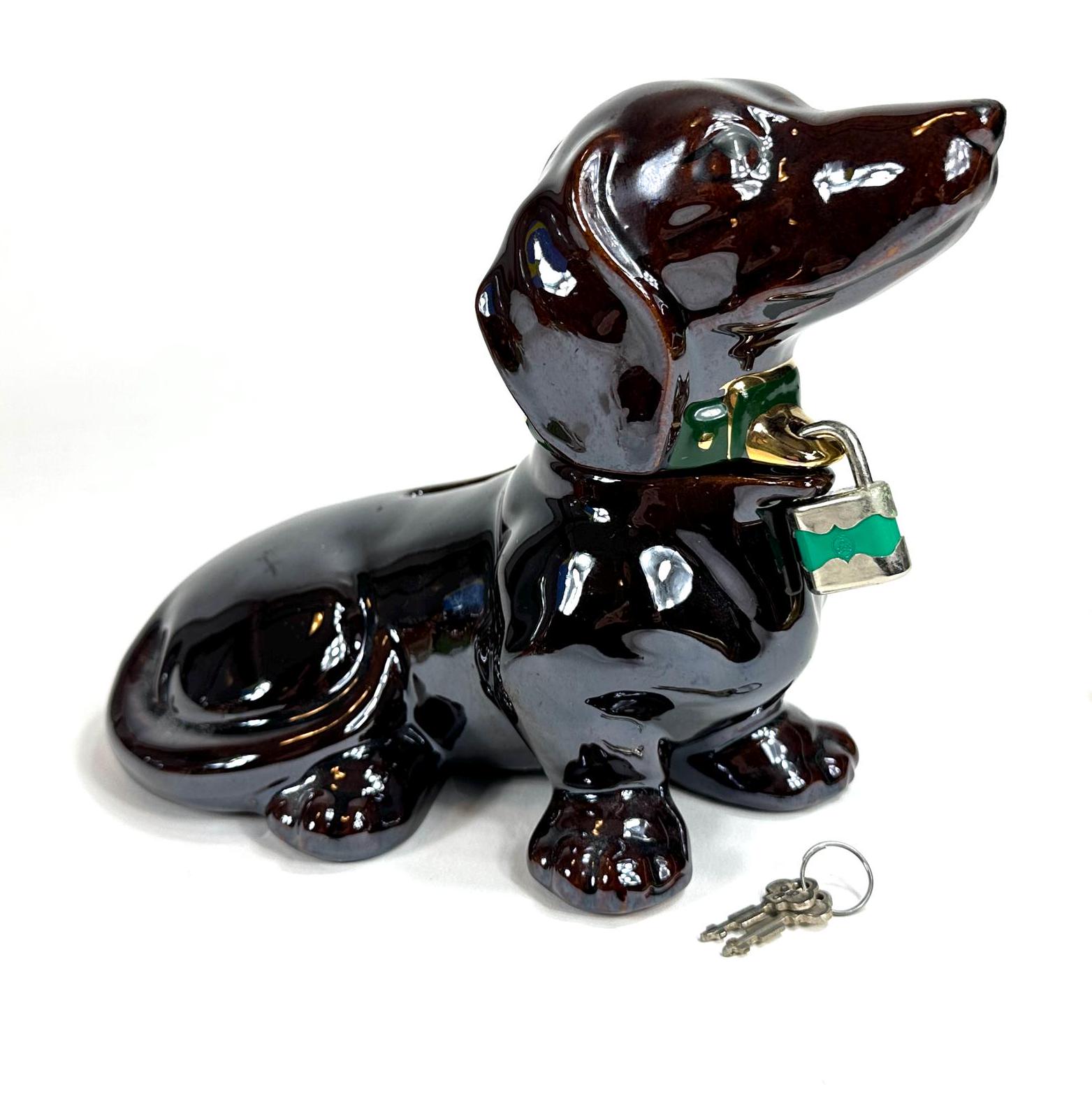 1960s Vintage Ceramic Dachshund Piggy Bank – Kreiss Dog Money Bank