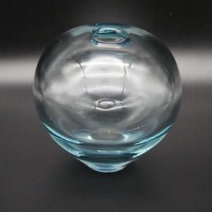 Vintage Per Lütken Rondo Grey Art Glass Vase - Scandinavian Design - Signed