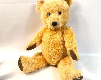 Chiltern Teddy Bear – Large Mohair Plush, Jointed, England, 1940s, 55 cm