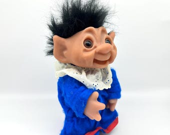 DAM Troll Doll, Vintage Danish Gonk, Original Clothes, 1977, 25 cm