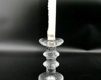 Vintage Iittala Festivo 2 Ring Candlesticks by Timo Sarpaneva – Finnish Art Glass