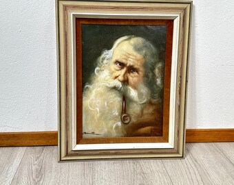 Vintage Scandinavian Oil Painting – Nautical Wall Art, Maritime Decor, Signed