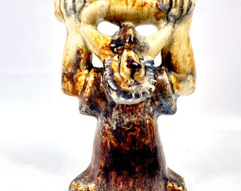 Viking Pottery Figurine – Scandinavian Stoneware Figure, 1970s