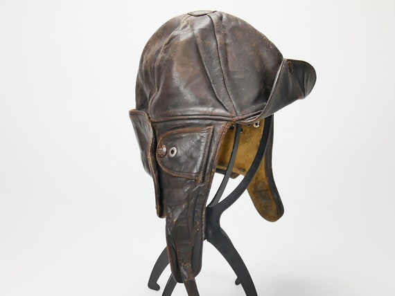 leather flight hat