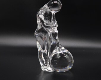 Scandinavian Art Glass – “Glass-Blower” Figurine by Olle Alberius for Orrefors, 1980s