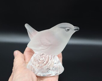 Vintage glass Bird figurine sculpture by Uno Westerberg for Pukeberg, Sweden