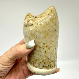 Vintage abstract cat sculpture, ceramic statue figurine by kayene image 10