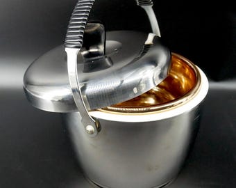 Vintage Nils Johan IS-SISSI Ice Bucket – 1950s Swedish Stainless Steel – Adam Thylstrup