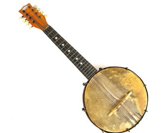 Banjo Ukulele Banjolele – Playable Folk String Instrument, 1930s