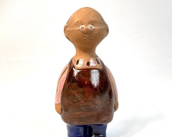 Studio pottery figurine, scandinavian ceramic, 1970s, lisa larson style