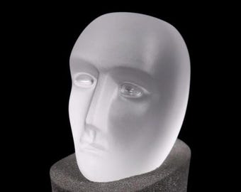 Mid-Century Kosta Boda “Brains” Art-Glass Head – Mini Crystal Sculpture by Bertil Vallien