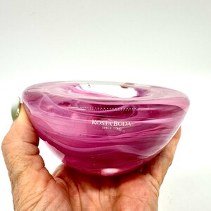 Kosta Boda Atoll Glass Bowl, Anna Ehrner Candle Holder, Swedish Decor image 7