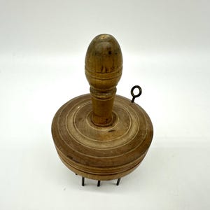 Wollkamm, Wollkamm, antik aus Holz, Skandinavisches Textilschmuck Bild 3