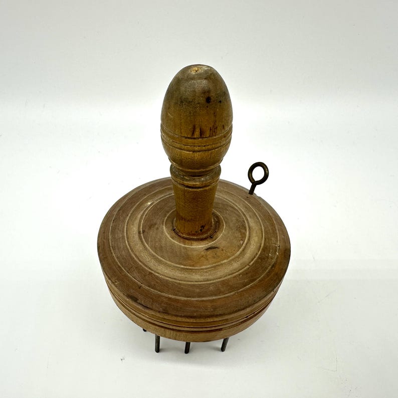 Wollkamm, Wollkamm, antik aus Holz, Skandinavisches Textilschmuck Bild 3