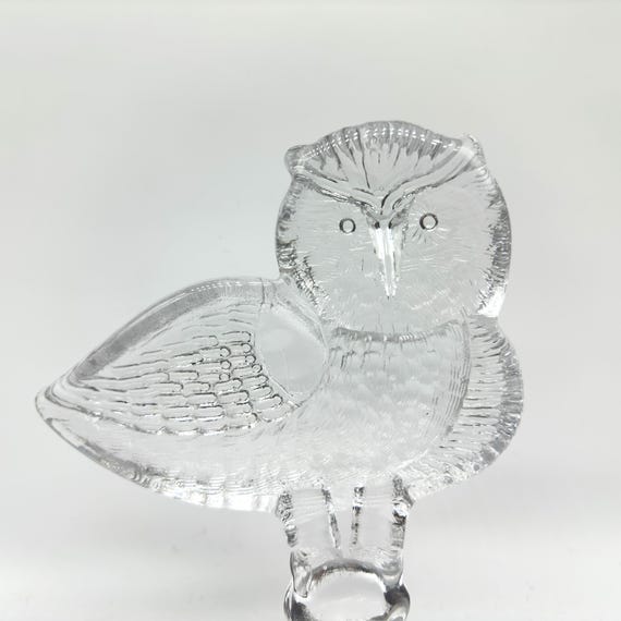 コスタ・ボダのアートガラスのフクロウの彫刻：スカンジナビア