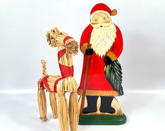 Hand-Painted Wooden Santa Figure – Traditional Swedish Christmas Decoration, 1990s