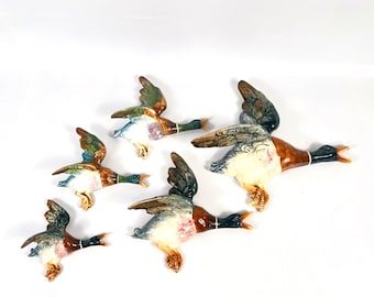Vintage Flying Ducks Wall Decor – Set of Five