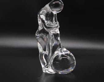Scandinavian art glass – “glass-blower” figurine by olle alberius for orrefors, 1980s