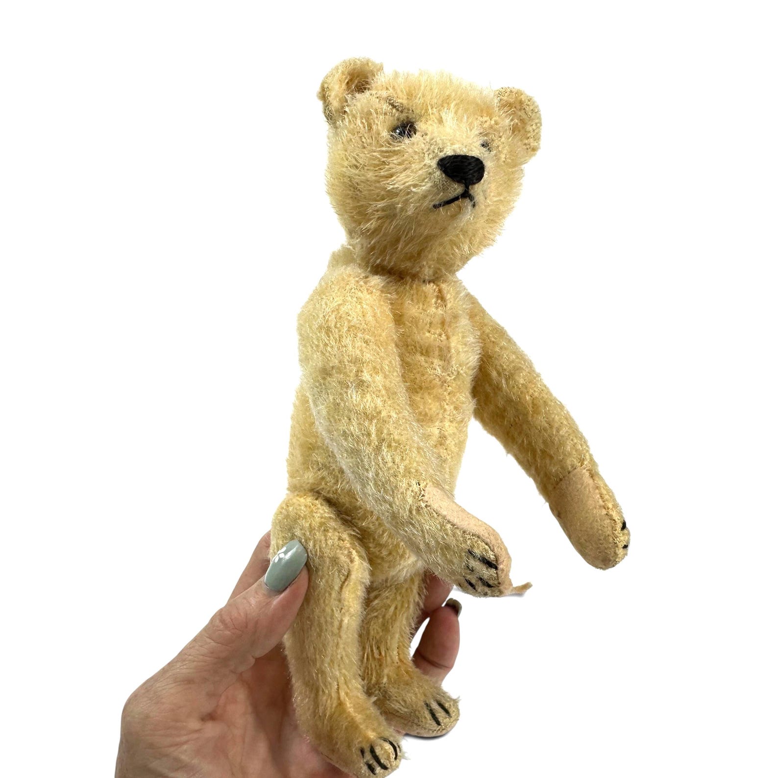 930s Steiff Teddy Bear, Pale Mohair Fully Jointed German Collectible