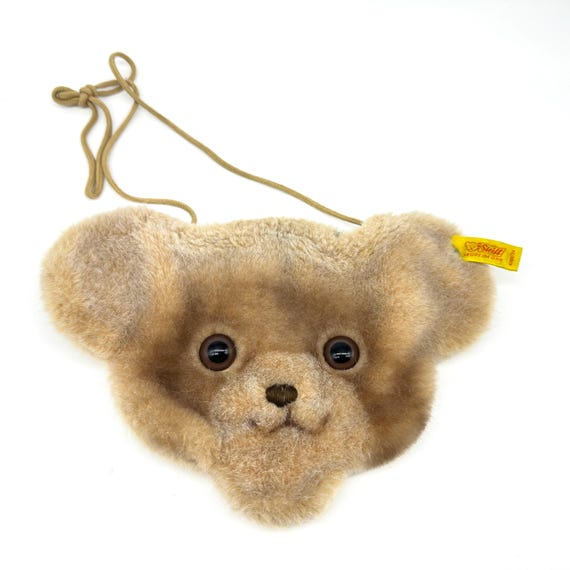 Vintage Steiff Children's Bear Purse – 1980s Plush Shoulder Bag