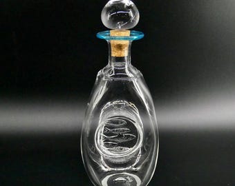 Vintage Glass Decanter Bottle – Scandinavian, 1960s