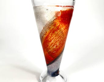 Kosta Boda Twister Glass Vase – Kjell Engman Signed & Numbered | Mid-Century Modern Decor