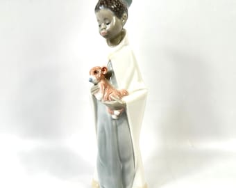 Lladró Porcelain Figurine – Crowned Child Holding Lamb, Nativity Religious Figure