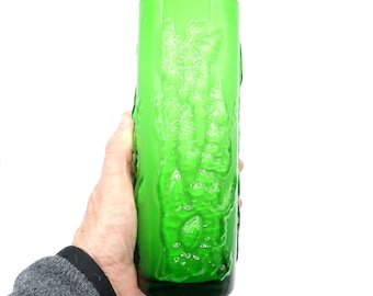 Scandinavian Green Glass Vase: Mid century Swedish Design