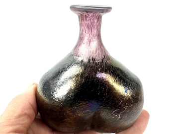 Kosta Boda Glass Vase – Bertil Vallien, Vulcano Series, 1980s