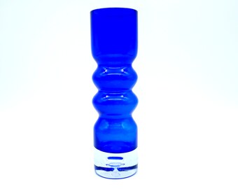 Mid-Century Blue Art Glass Vase – Bo Borgström for ASEDA, 1960s Swedish Modern Design