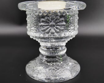 Vintage Kosta Boda Daisy Candlestick – Rolf Sinnemark Design, Mid-Century Glass Decor