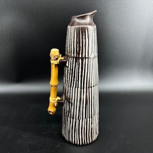 Vintage Keramik Krug oder Vase, Bambus, BR Keramik Denmark, 1960er Jahre