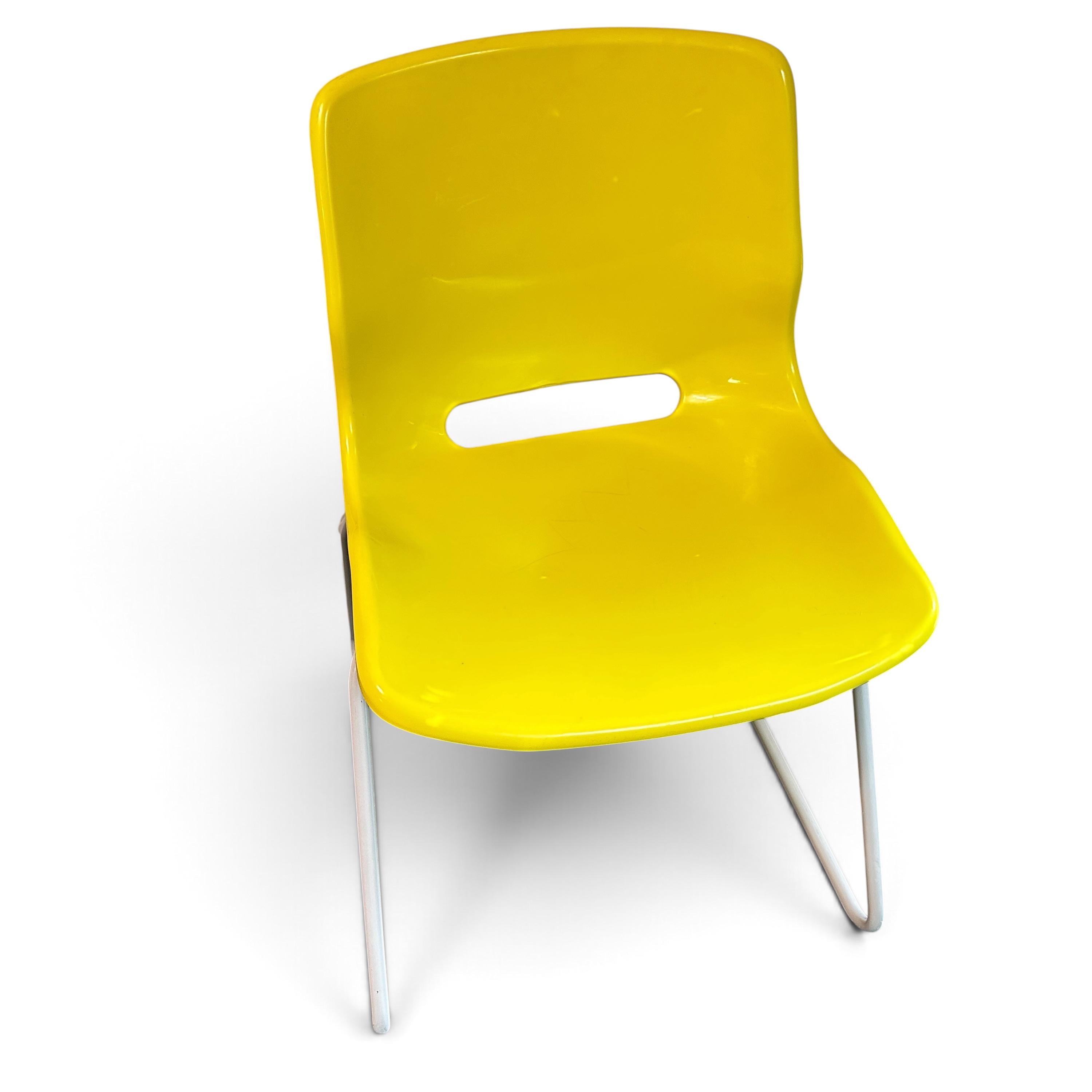 IKEA SNILLE イエロー プラスチックチェア（一脚）管理番号No2 IKEA Snille Chair, Yellow 1990s Space Age Chair by Svante Schöblom